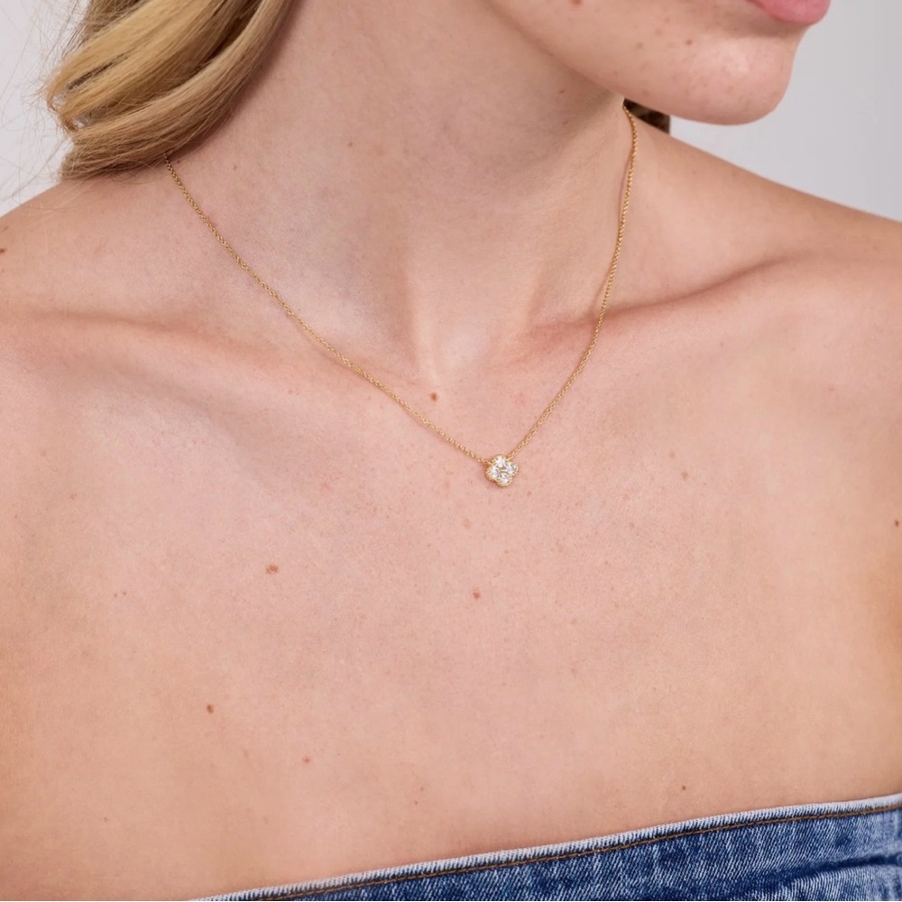 NWT Electric Picks Camilla Necklace 14K Gold Plated 16” 2” Extender 0.3” Charm - Picture 3 of 3
